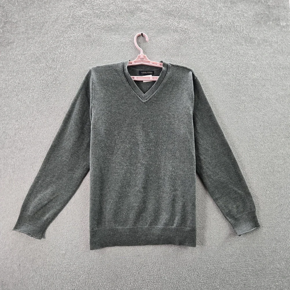 VINTAGE Banana Republic Men Sweater M Green Cashmere Lambswool‎ Preppy Pullover